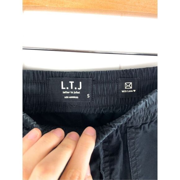 L.T.J. Letter to Juliet Black Cargo Pants Work Career Size S - Picture 2 of 9